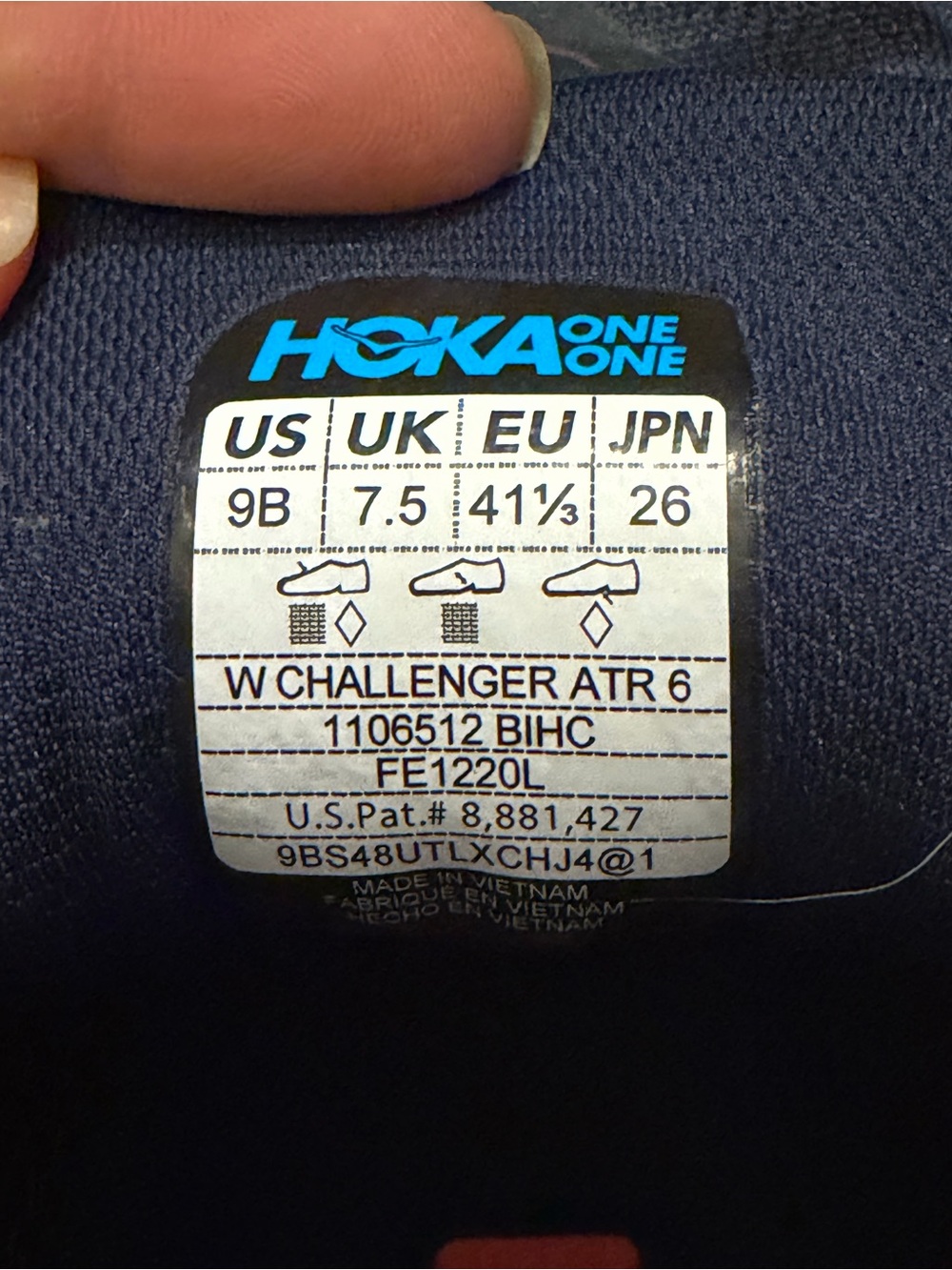 US Womens 9B. Hoka Challenger ATR 6 Trail Running Shoes. Gently used. No box - Picture 4 of 6